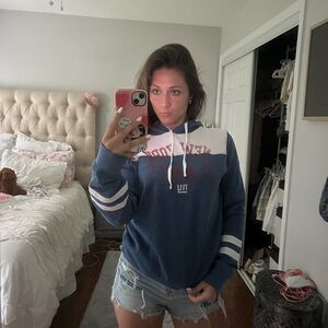 NFL New York Giants Blue and White Hoodie